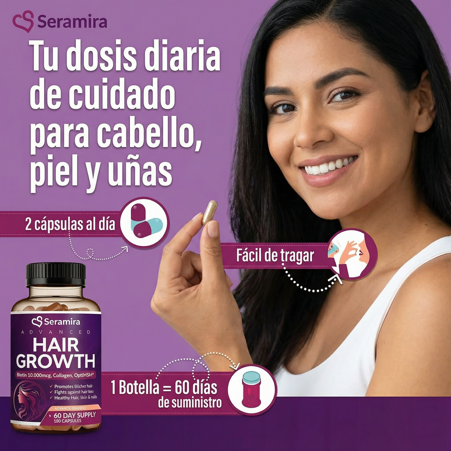 Vitaminas para el Crecimiento del Cabello