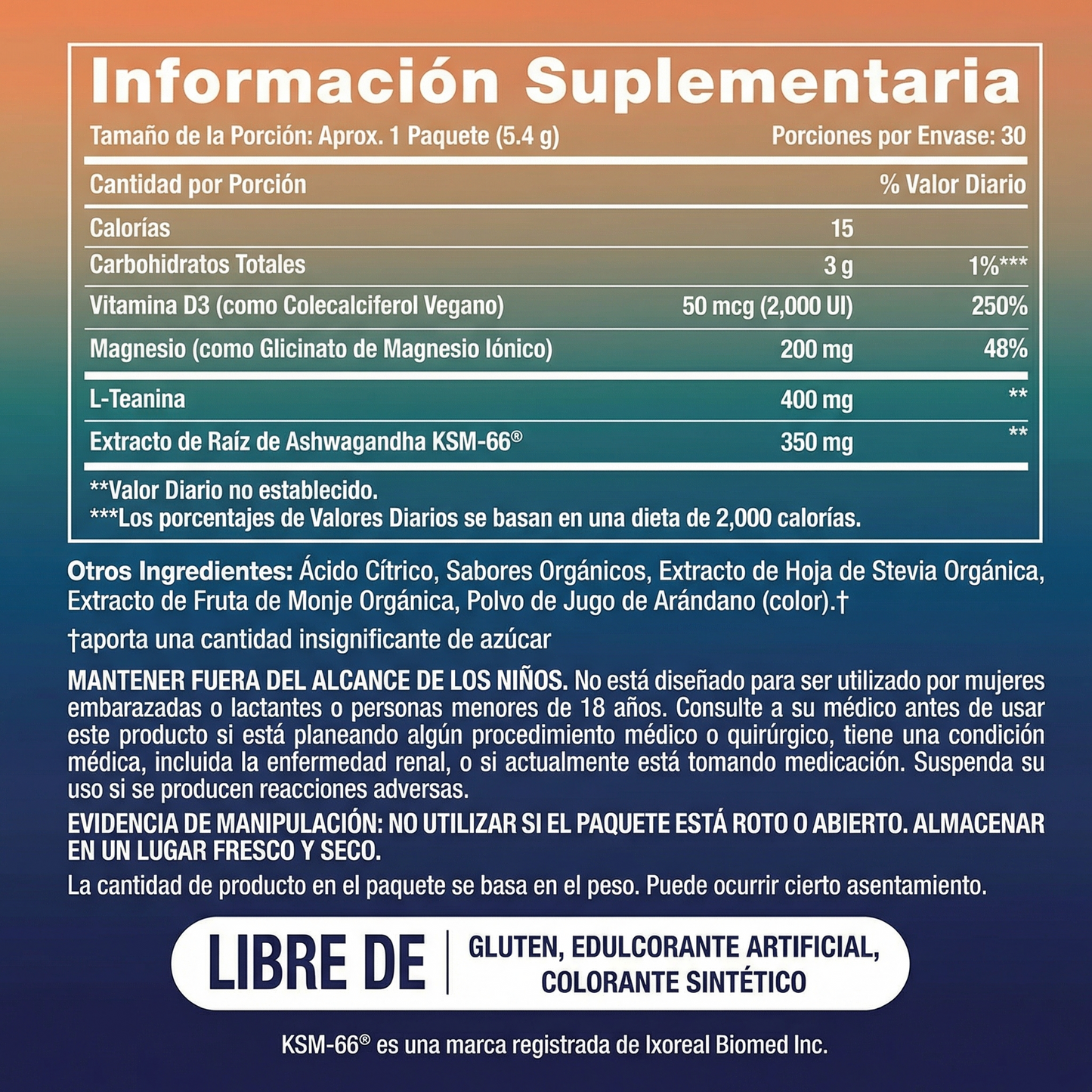 MaxCalm Bebida Relajante